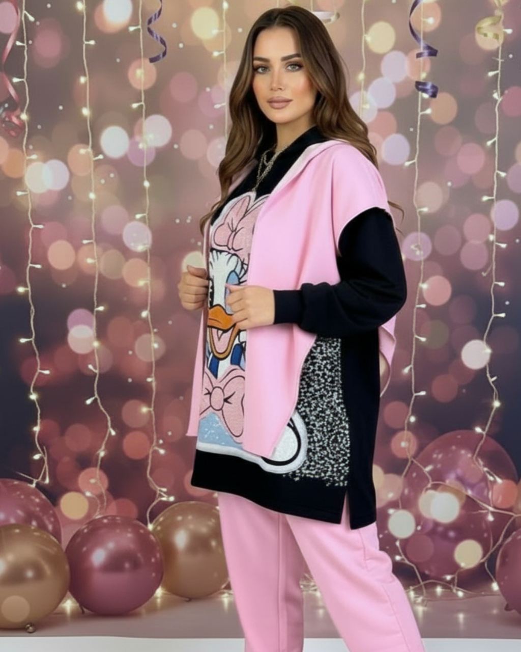 سويت شيرت ميلتون بطوط مطرز – أوفر سايز