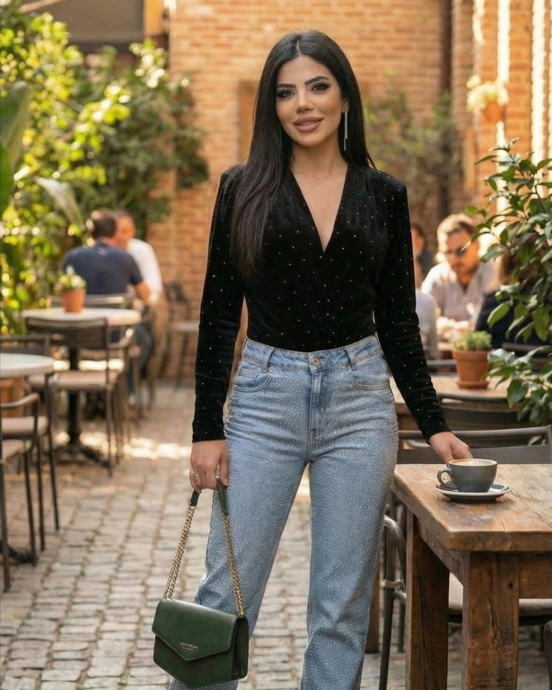 بلوزة قطيفة استرتش